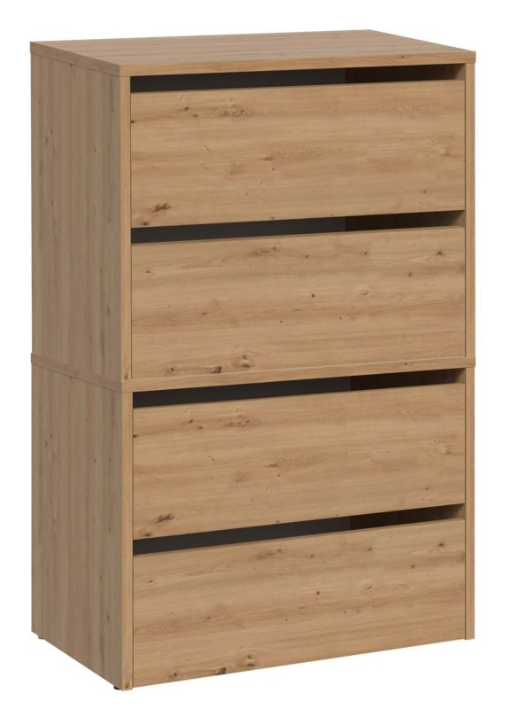 Szafka na Buty Topeshop Modo X2 Dąb Artisan 36x60x88 cm 1 szt.