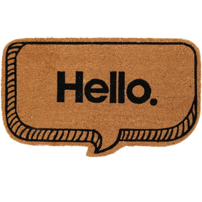 Wycieraczka Hello H&S Decoration włókno kokosowe czarny 45x75 cm 1 szt.