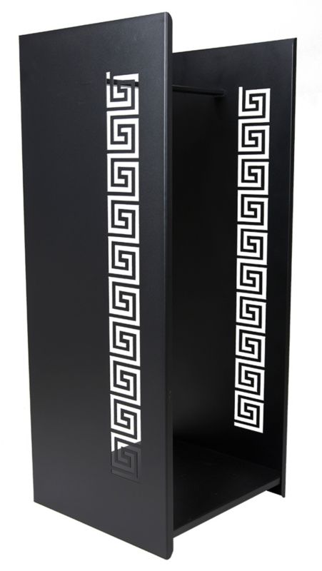Kosz na drewno Dąstal metalowy czarny 100x40x40 cm 1 szt.