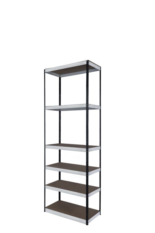 Regał metalowy MODO24 magazynowy stojak grafitowo-biały helios 196x30x30cm 6 półek po 175 kg 1 szt.