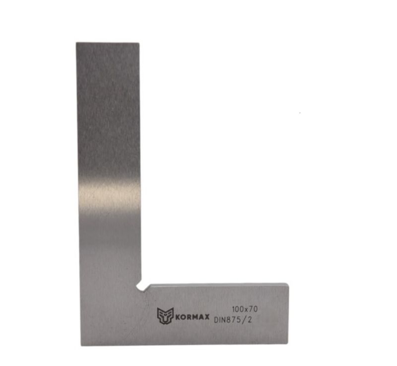 Kątownik płaski Kormax 100x70mm stalowy DIN 875/2 (MT1204-32C) - 1 szt.