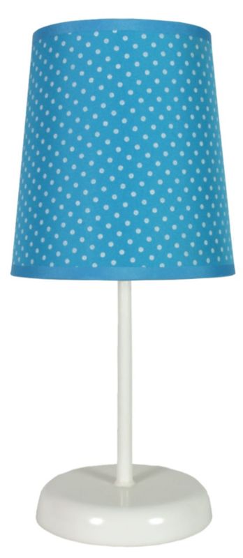 Lampa stołowa Candellux Gala biało-niebieska 1 x E14 x 40W IP20 wym: 31 x 14 x 14 cm tkanina - 1 szt.