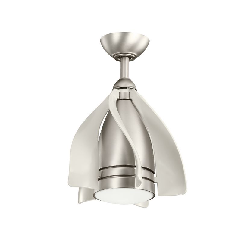 Wentylator sufitowy z lampą Kichler Terna szczotkowany nikiel LED 10W 3000K 1116lm pilot IP20 wym: 50 x 38 x 38 cm - 1 szt.