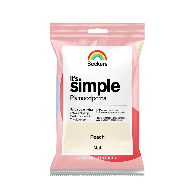 Tester farby kolorowej Beckers It's Simple peach 0,05 l