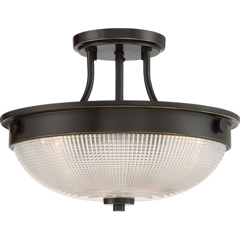 Lampa sufitowa wisząca Quoizel Mantle brąz palladiański wym: 24,6 x 32,7 x 32,7 cm 2xE27 x 1 szt.