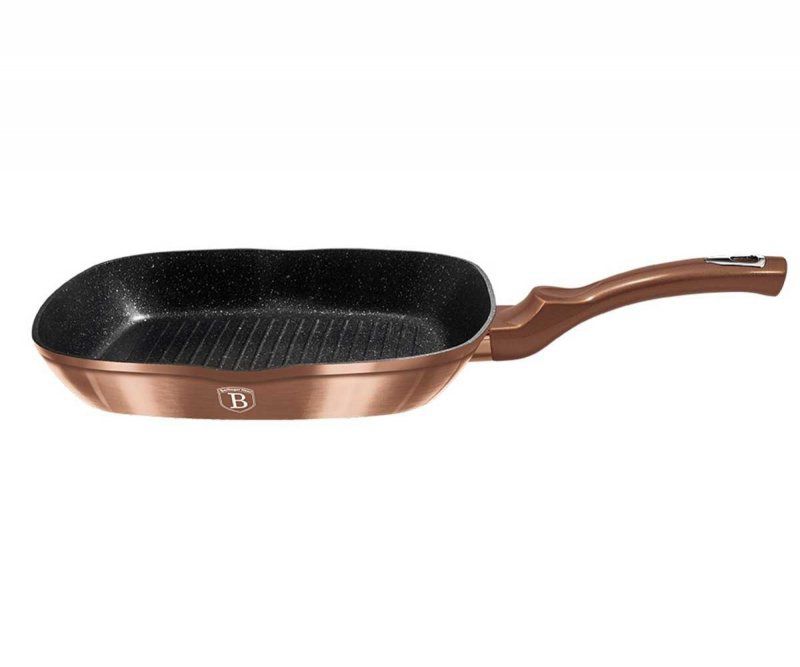 Patelnia granitowa grillowa 28 cm Berlinger haus bh-1889 rose gold 1szt
