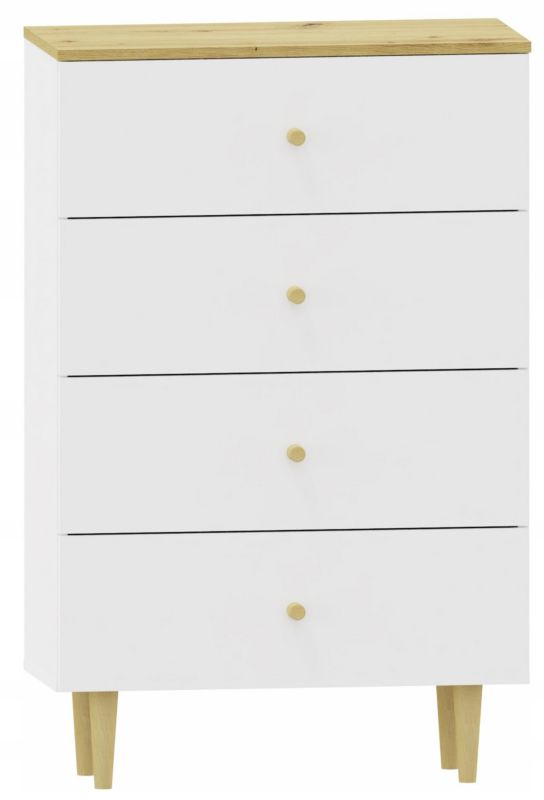 Komoda Matkam szafka RANGE COM 70 4S dąb artisan-biały 1 szt.