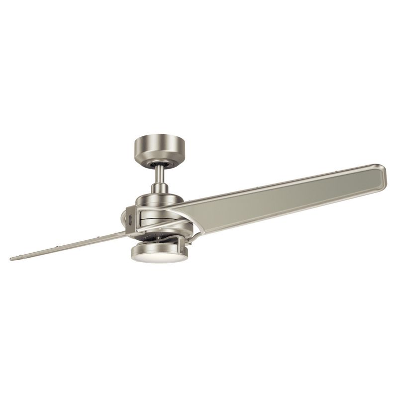 Wentylator sufitowy z lampą Kichler Xety szczotkowany nikiel LED 10W 3000K 1116lm pilot IP20 wym: 35 x 142 x 142 cm - 1 szt.
