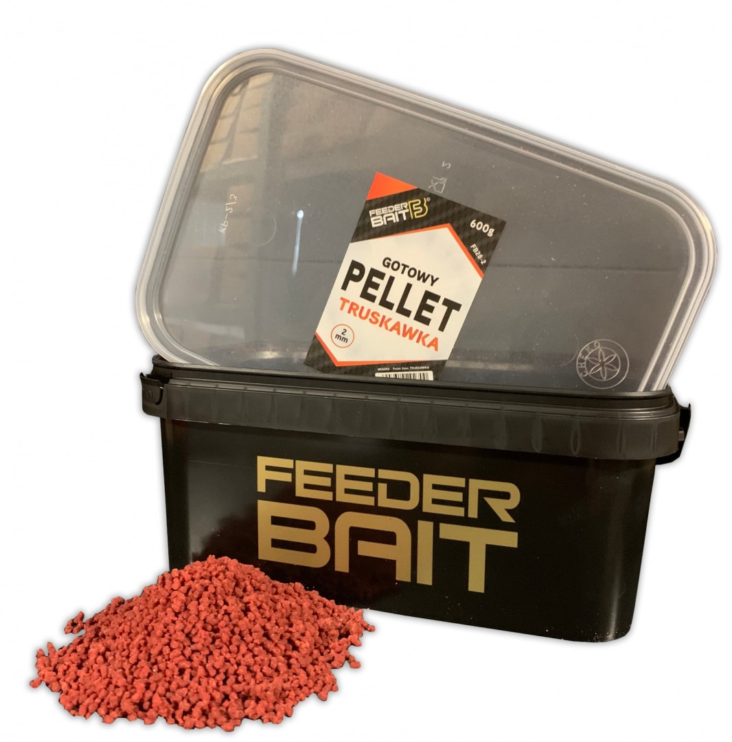 Feeder Bait Pellet Gotowy W Wiaderku Truskawka