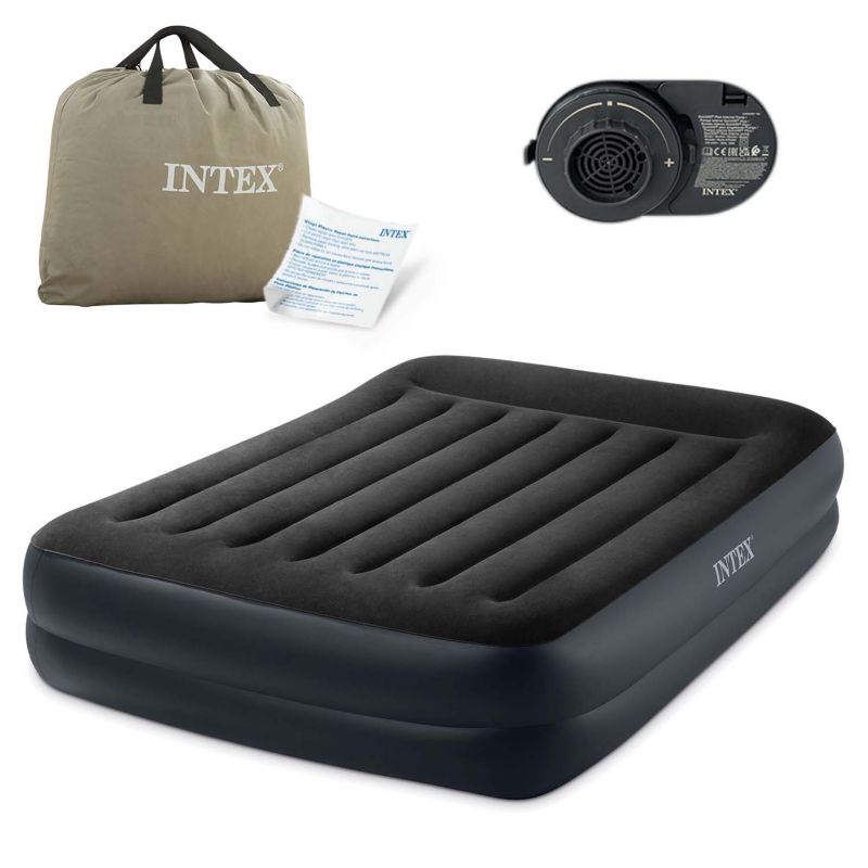 Materac dmuchany Intex 64124ND dwuosobowy z wbudowaną pompką 203x152x42 cm 1szt.