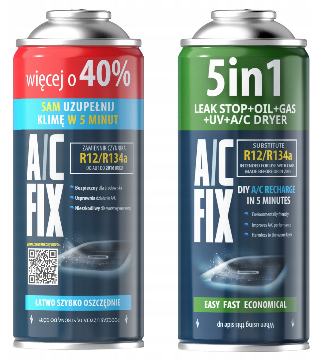 A/C FIX️ CZYNNIK CHŁODNICZY KLIMATYZACJI 5W1 + 2W1 R134A - Petrostar