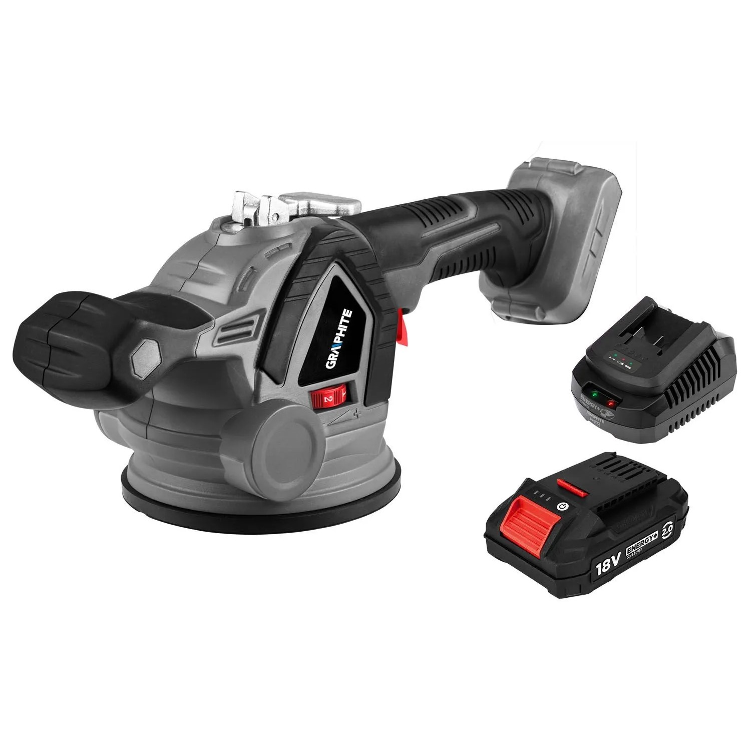 Graphite Przyssawka do płytek Energy 18V + akumulator 2,0 Ah