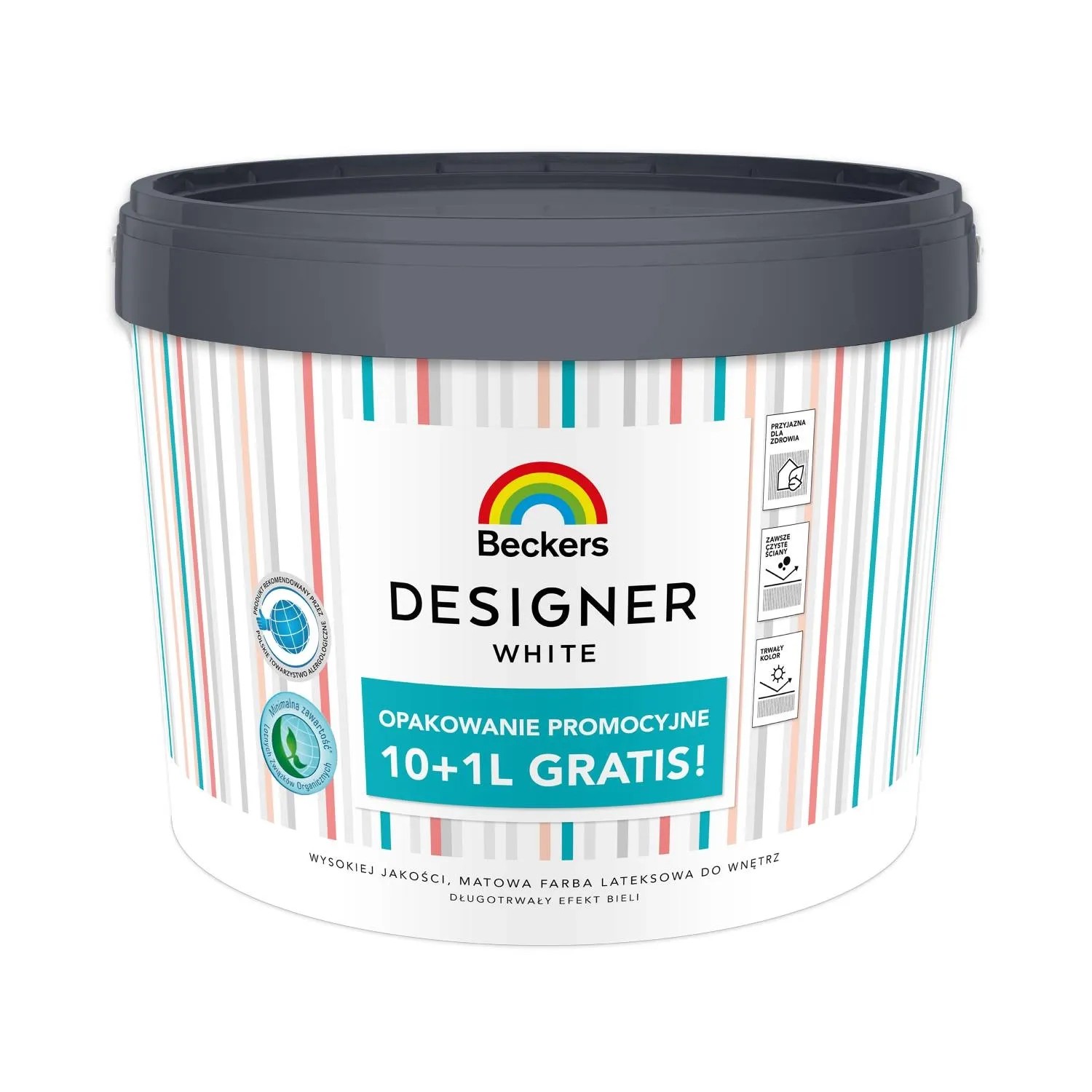 Beckers Farba Beckers Designer White 10l+10% gratis