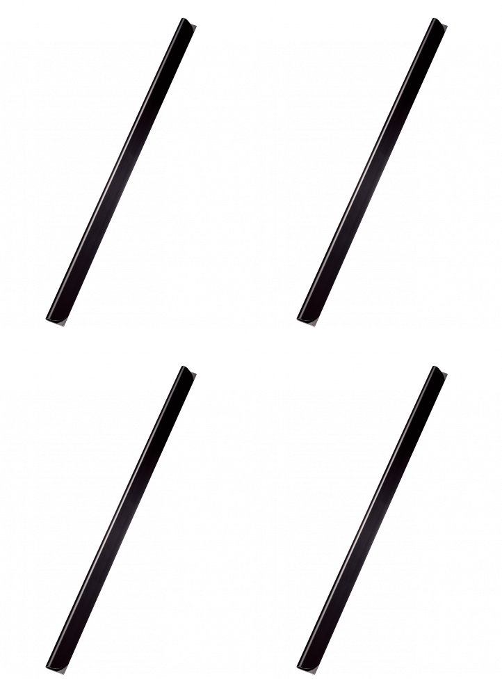 4x Listwa wsuwana Leitz, 3mm, do 30 kartek, 50 sztuk, czarny