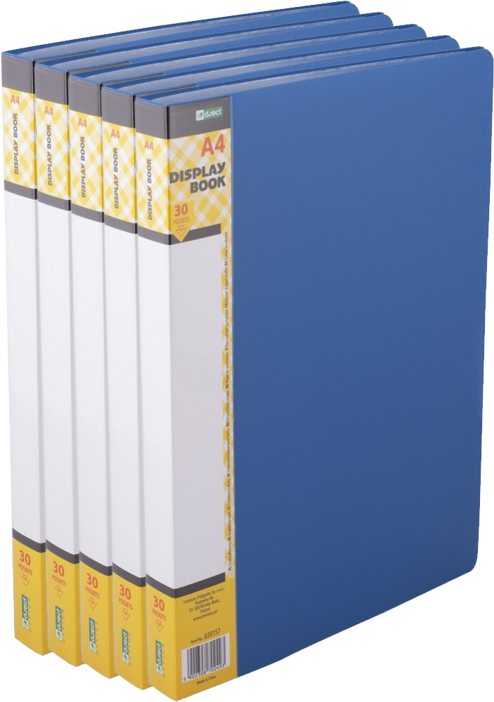 5x Album ofertowy D.Rect, A4, 30 koszulek, niebieski