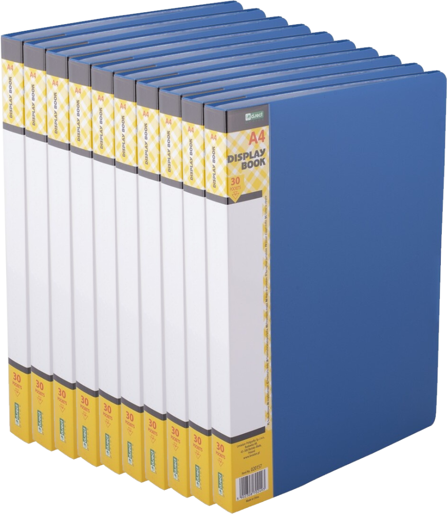 10x Album ofertowy D.Rect, A4, 30 koszulek, niebieski