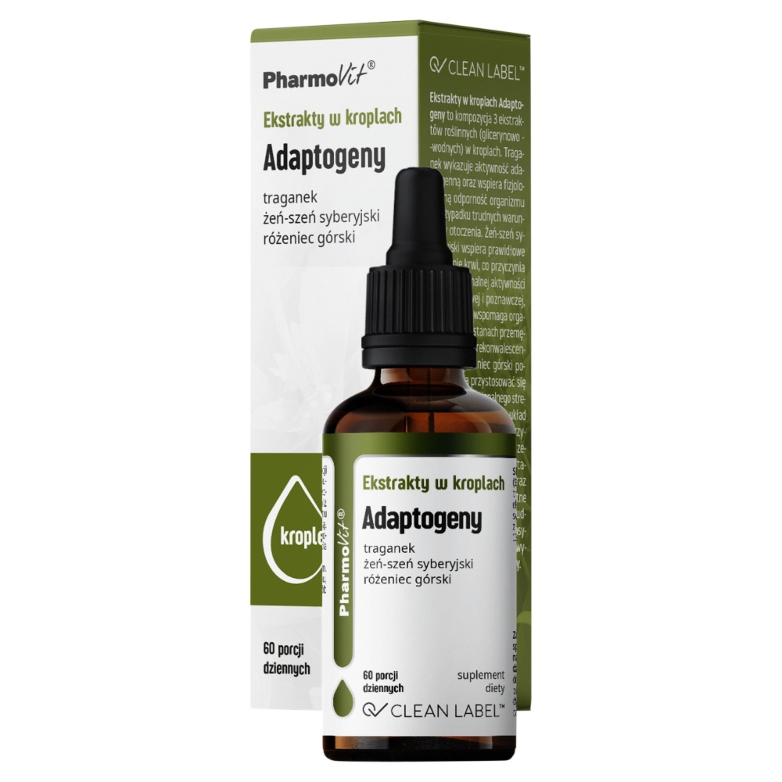 Pharmovit ekstrakty w kroplach adaptogeny, 30 ml