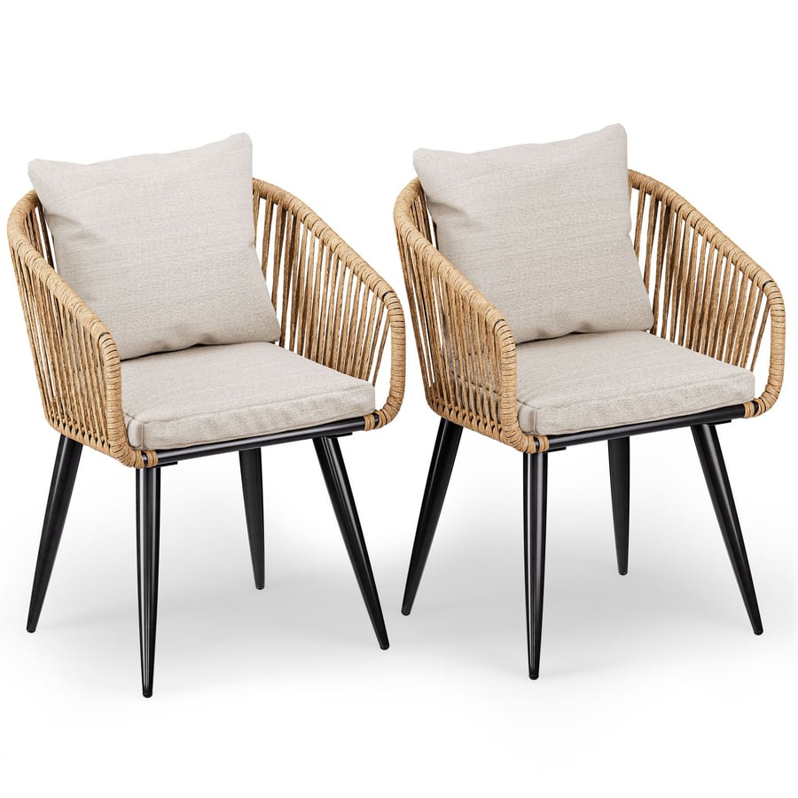 2er Set Gartenstühle NEMI - beige