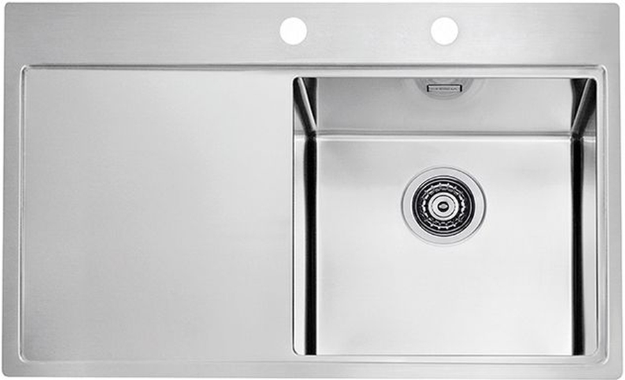 Alveus Pure 40 zlewozmywak stalowy 79x52,5 cm 1-komorowy prawy satyna 1103651 - Wysyłka w 24h