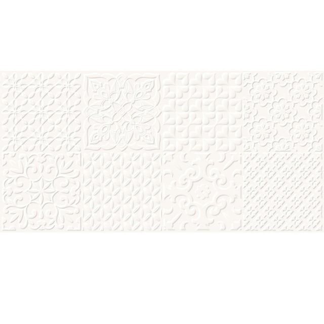 Płytka ścienna ALTERIO white patchwork structure satin rect 29,8x59,8