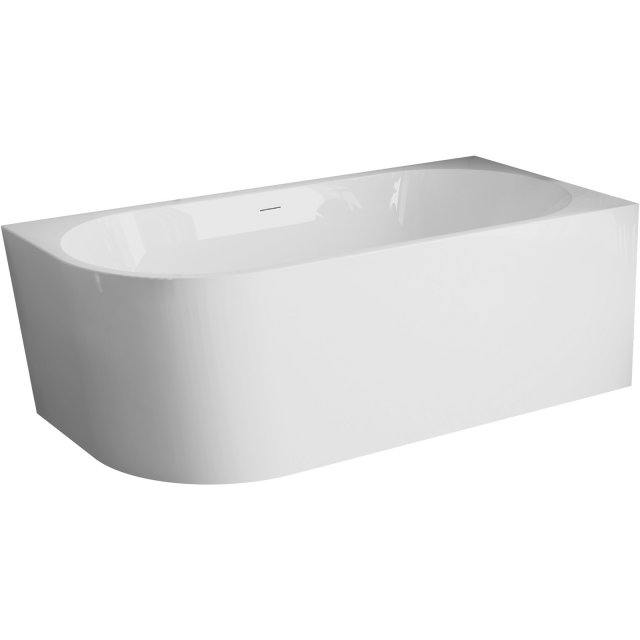 INVENA Wanna wolnostojąca przyścienna ASTRI 160x80 cm prawa z syfonem