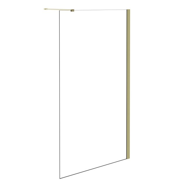 BESCO Kabina prysznicowa WALK-IN ECO-N Gold 120x195 szkło transparent