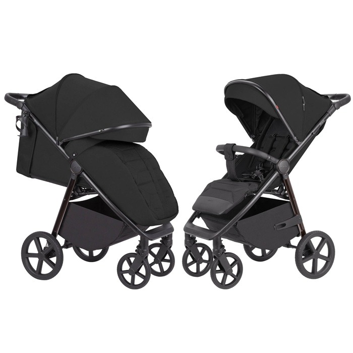 Carrello Bravo Plus CRL-5515 - wózek spacerowy do 22 kg -Pure Black
