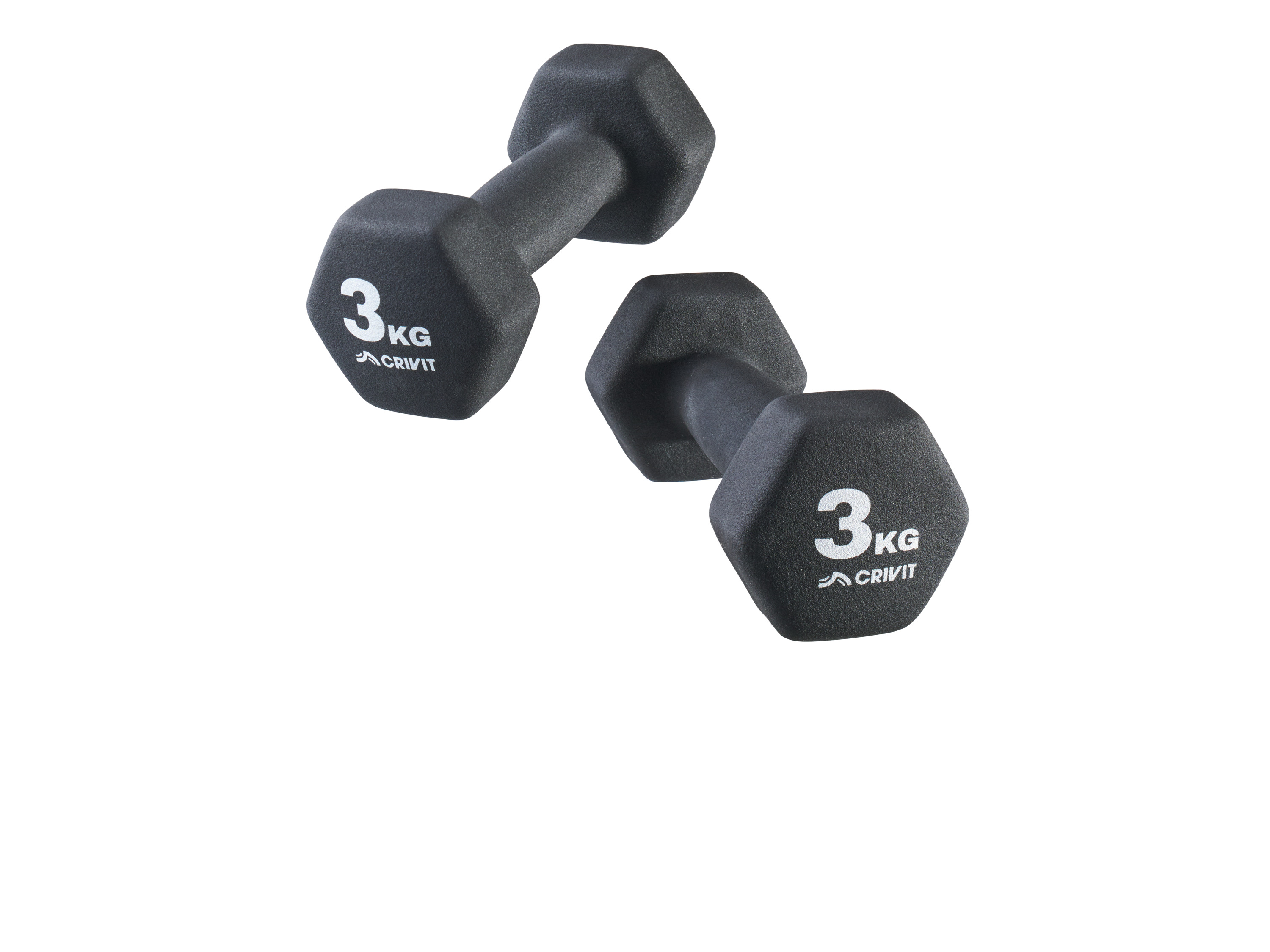 Crivit Zestaw 2 hantli, 3 kg lub 4 kg 2 x 3 kg