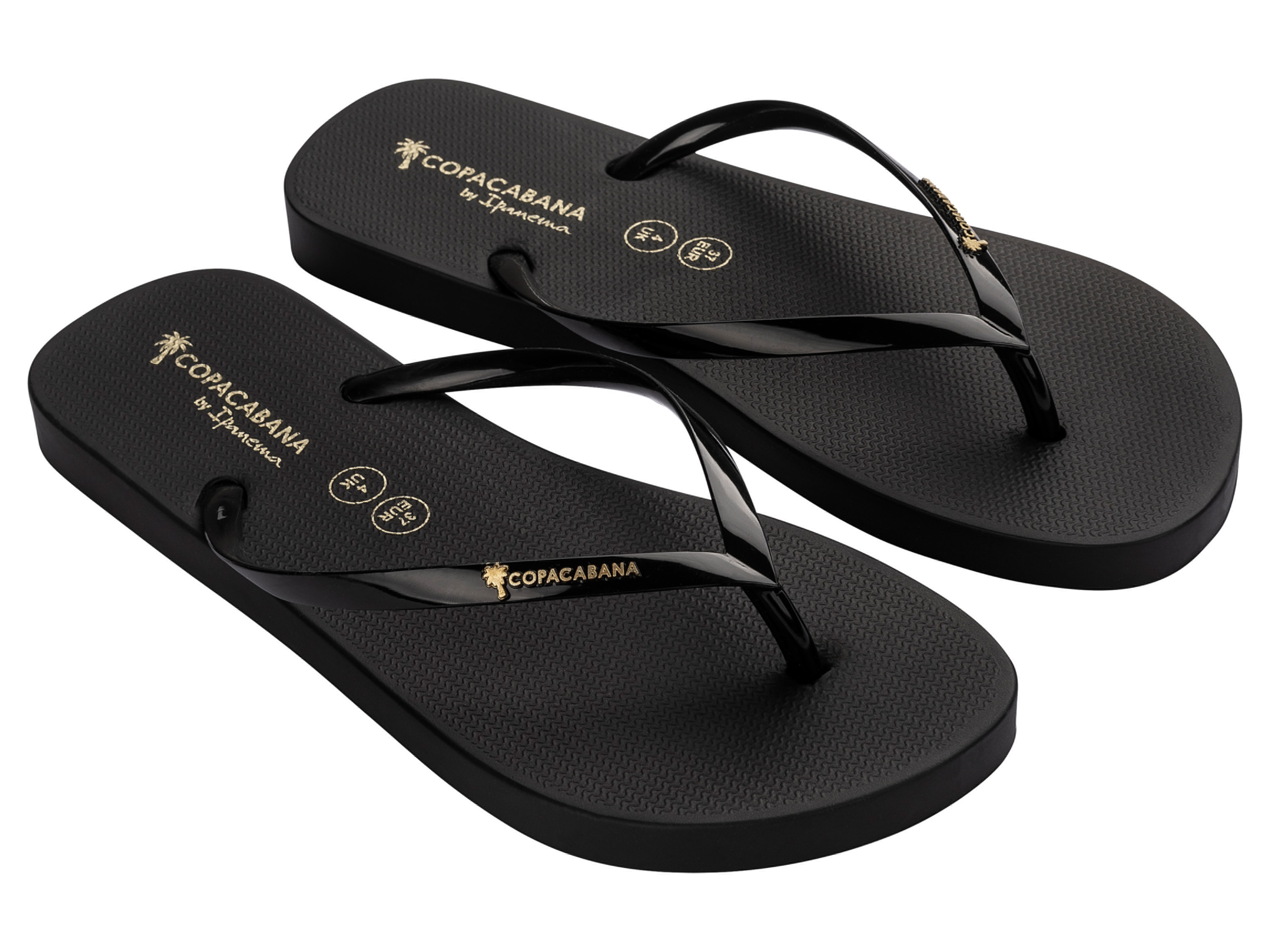 Copacabana by Ipanema Klapki japonki damskie Czarny/złoty, 40
