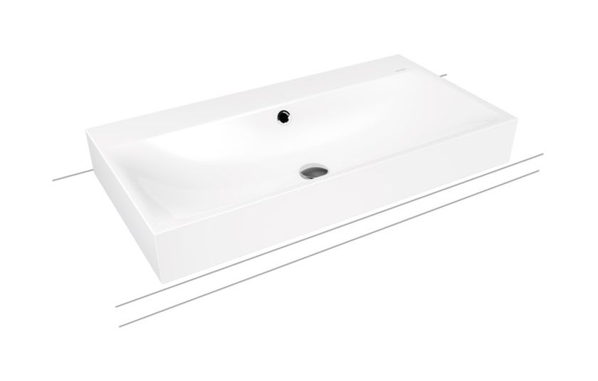 Darmowa Dostawa - Umywalka 90x46 cm prostokątna nablatowa biała Kaldewei Silenio 904206013001