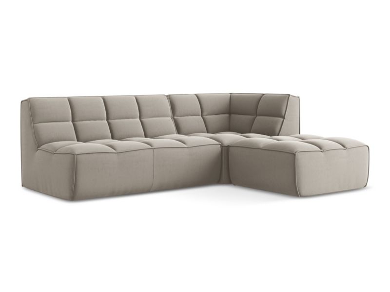 Modułowy narożnik uniwersalny LaMiaSofa BELLUNO z tkaniny welwetowej 258x178 cm kreci 1 szt.