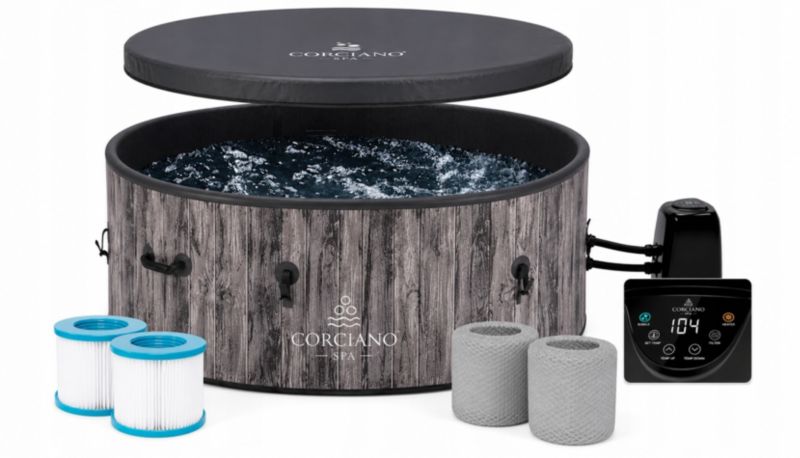 Dmuchane SPA Corciano Ogrodowe Hydromasaż 4-osobowe Okrągłe 180 cm Basen 1szt.