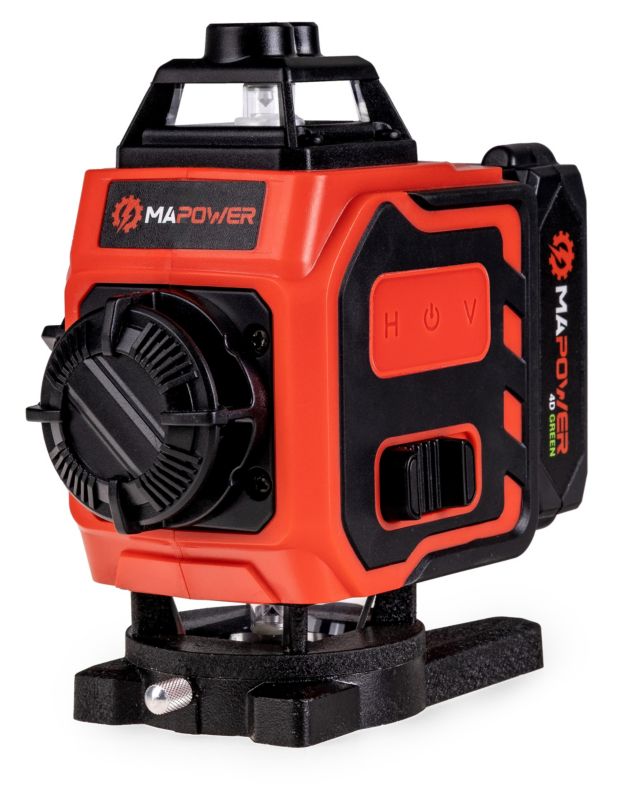 Poziomica laserowa MAPOWER płaszczyznowa 4D laser krzyżowy 360 zielony 1 kpl.