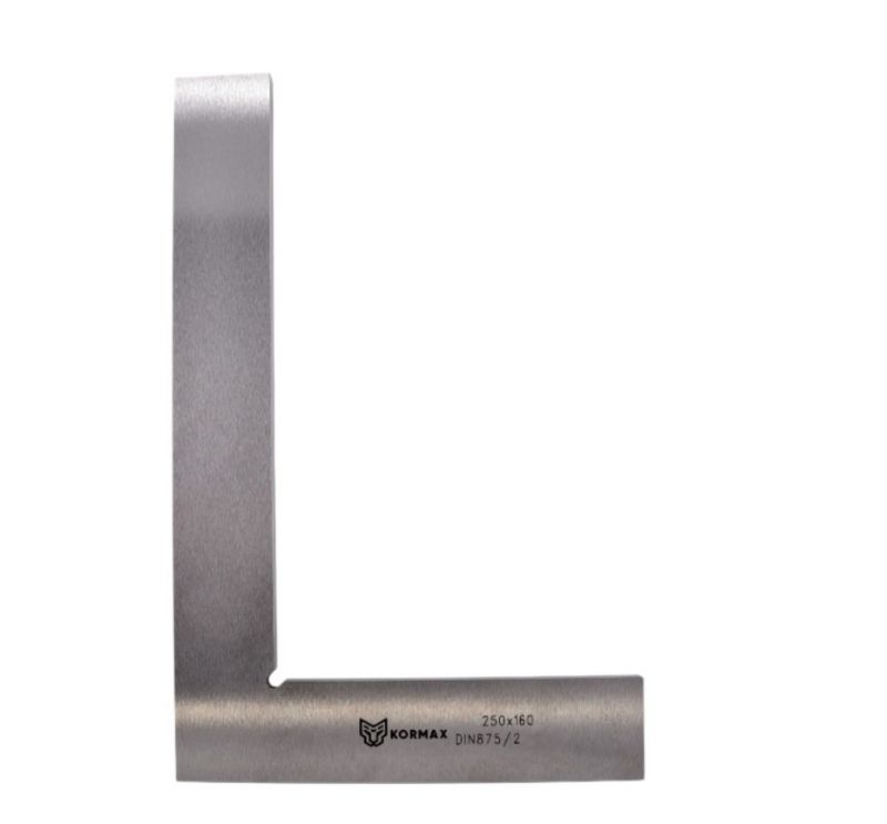 Kątownik płaski Kormax 250x160mm stalowy DIN 875/2 (MT1204-62C) - 1 szt.