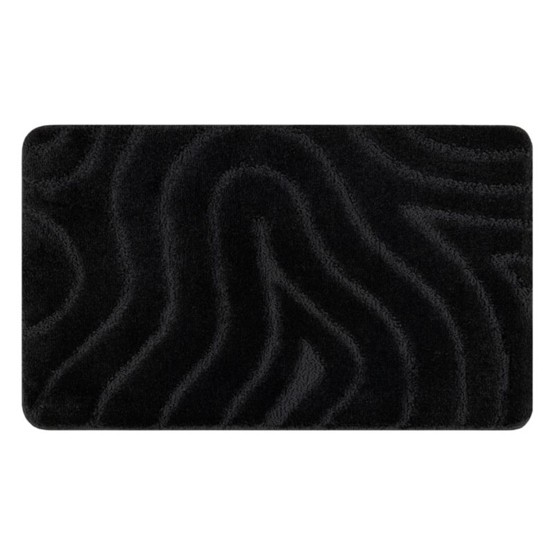 Dywanik łazienkowy Dywaniki łazienkowe RugsX 60x100 cm czarny KPL263 1 szt.