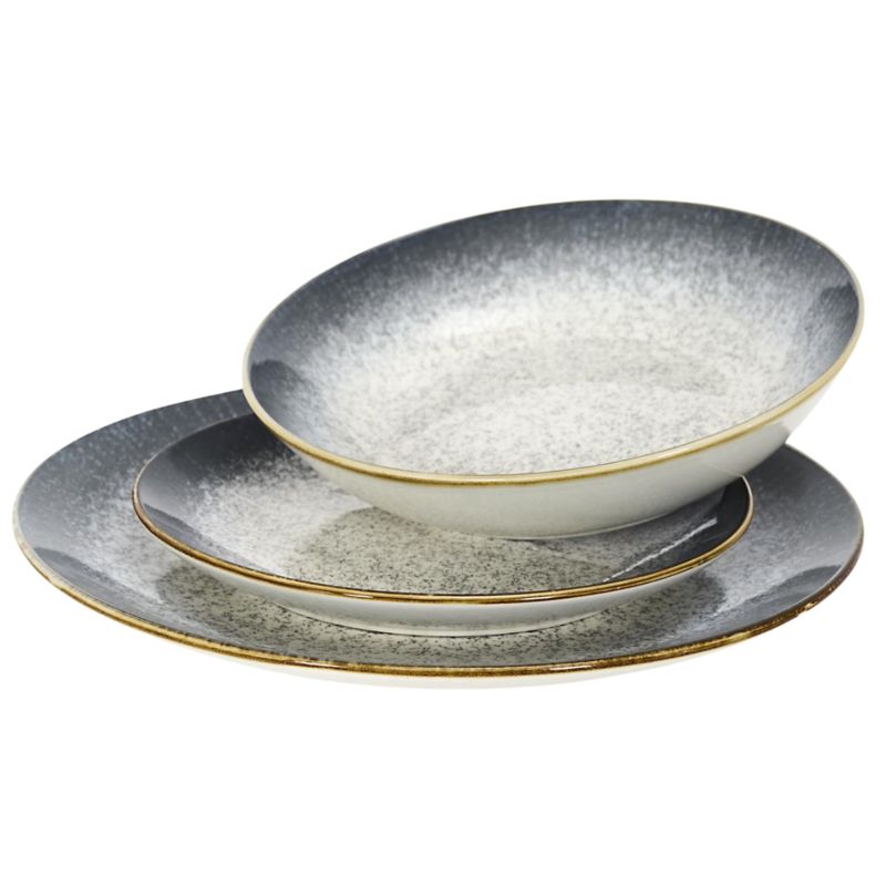 Zestaw Obiadowy Aura Howhomely Ceramika Szary 12 Elementów 1 Zest.