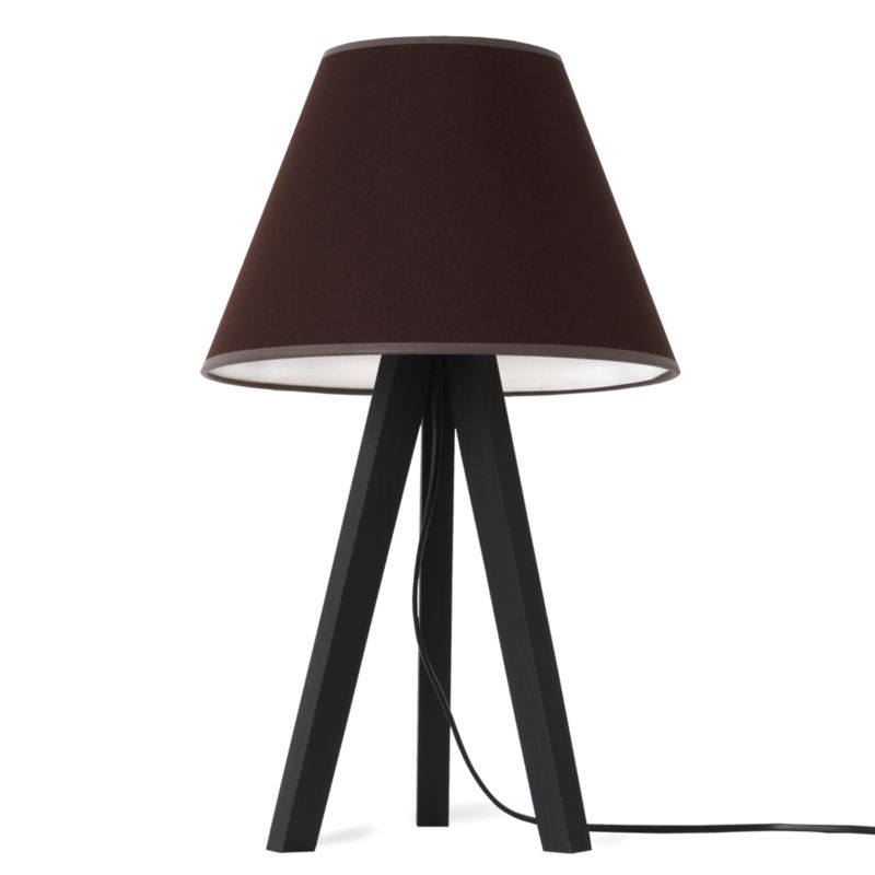 Lampa stołowa nocna trójnóg czarny Light Home Gaja 1x E27 60W abażur brązowy 1szt.