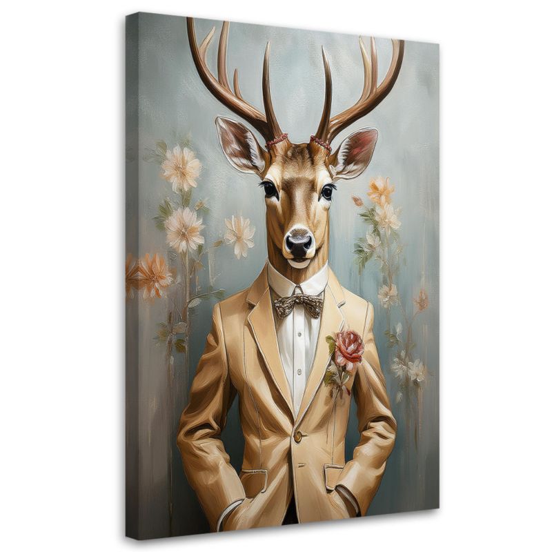 Obraz na płótnie Feeby Elegancki Jeleń Abstrakcja Boho 70x100cm 1szt