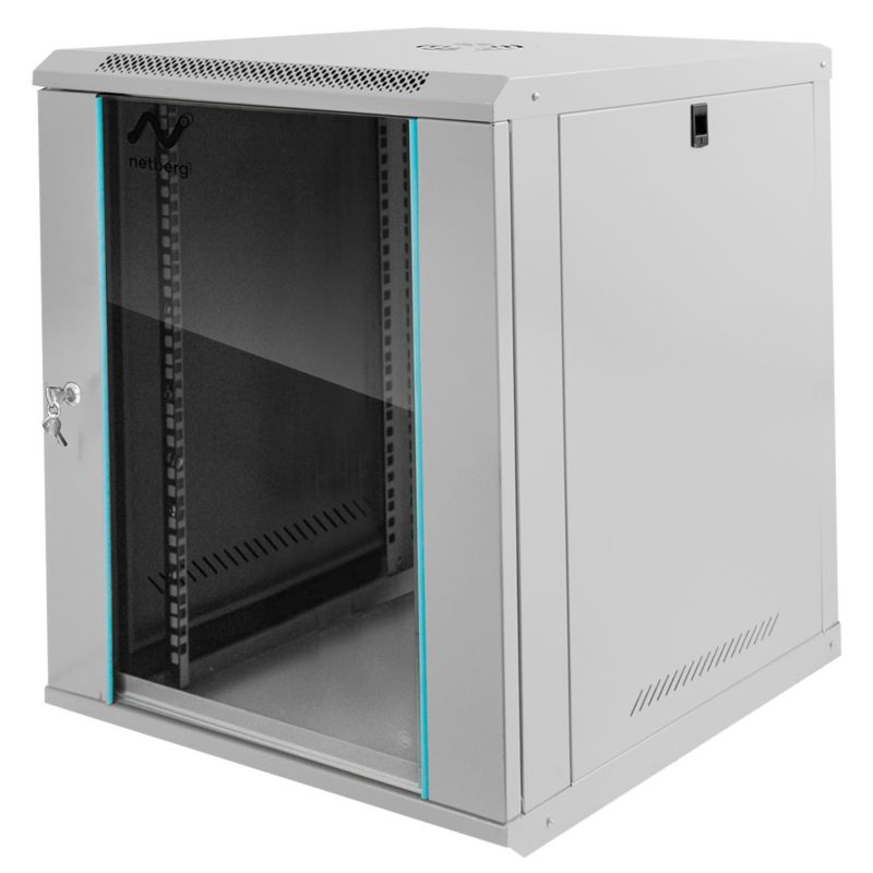 Szafa rack NETBERG 19" 15U 750x600x600 mm instalacyjna serwerowa na elektronikę wisząca szara 1szt.