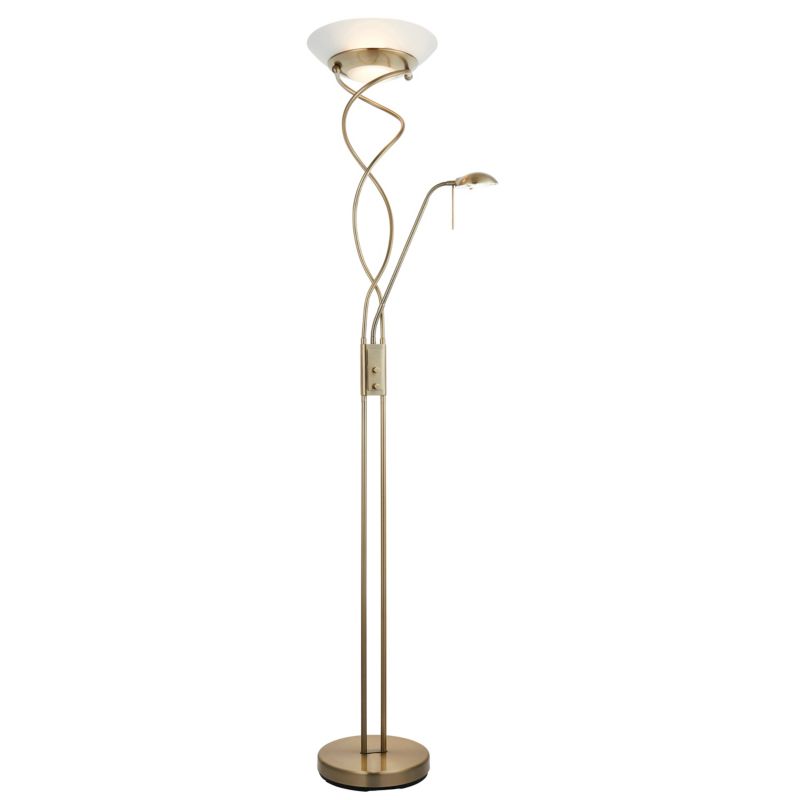 Lampa stojąca lampka do czytania Endon MONACO mosiężno-złota 1xR7sx230W + 1xG9x33W IP20 wym:182x32.5x32.5cm - 1 szt.