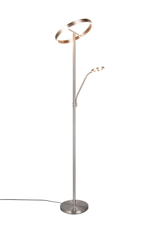 Lampa podłogowa stojąca Trio Willis nikiel mat LED 39W 2700K-4000K 4600lm + 550lm do czytania wym: 180 x 40 x 40 cm - 1 szt.
