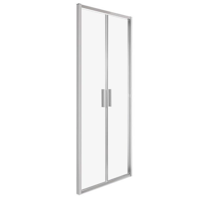Drzwi prysznicowe wahadłowe Kerra Solid DDP 90 CHR szkło transprentne 6 mm profile chrom 1 szt.