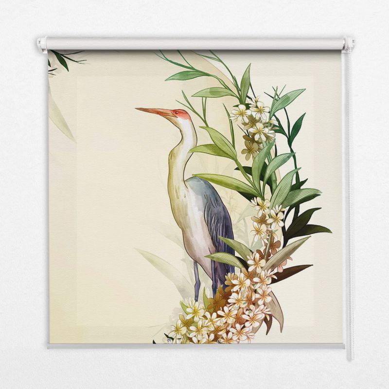 Roleta Okienna Tulup 70x140 cm Żuraw W Kole Zieleni Montaż do ściany/sufitu 1 szt.