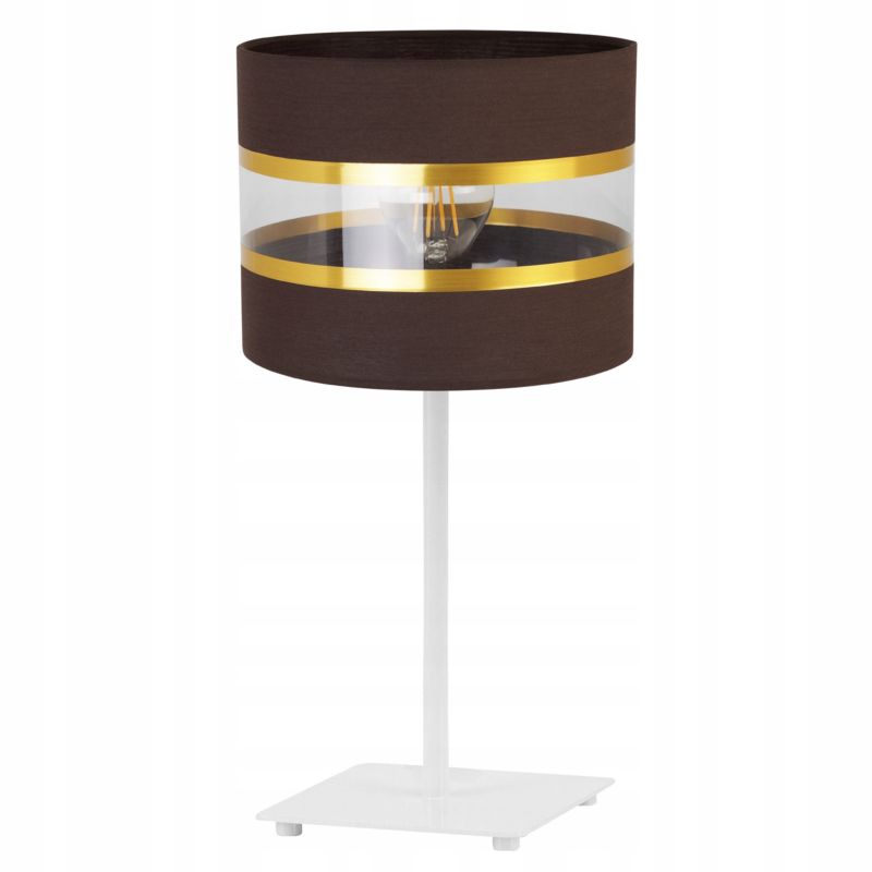 Lampa stołowa nocna Light Home LH Elegance Gia 1x E27 60W biały/brązowy 1szt.