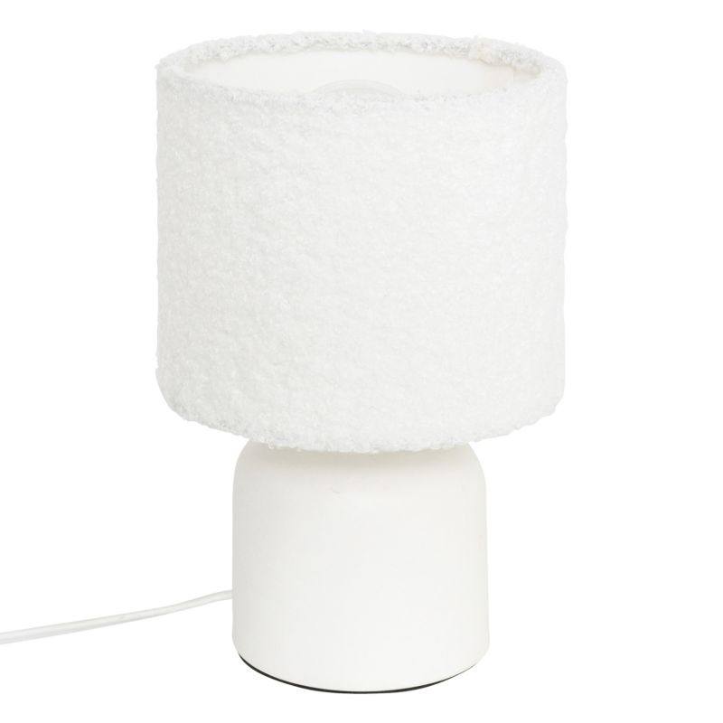 Lampa Stołowa Nocna Atmosphera Biała Boucle 14 Cm 1 Szt.