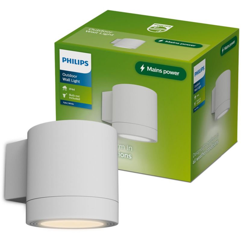 Kinkiet Ogrodowy Fylx Philips Lampa Zewnętrzna Elewacyjna LED GU10 IP44 Biała 1 szt.