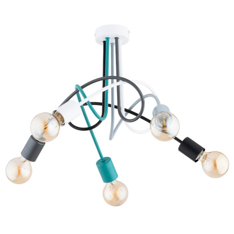 Lampa wisząca splątane ramiona Alfa TANGO multikolor 5xE27x15W IP20 wym:39x55x55cm - 1 szt.
