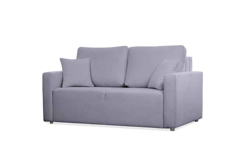 Sofa dwuosobowa Bettso Mira nowoczesna z funkcją spania i pojemnikiem na pościel szary 1szt.