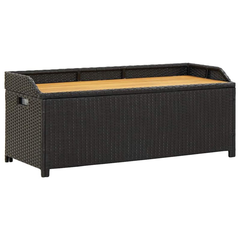 Ławka ze schowkiem vidaxl 120 x 50 x 50 cm 46480 czarny 1 szt