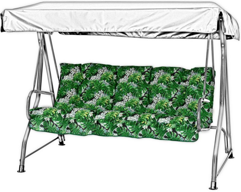 Poduszka na huśtawkę ogrodową AMPO 150 cm zielony czarny 1 szt.